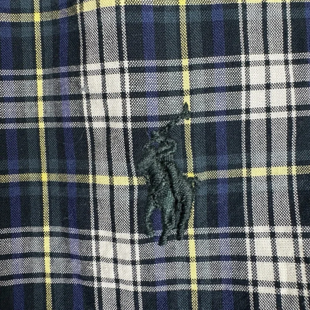 Ralph Lauren Button Down Shirt Long Sleeve Plaid Boys XL